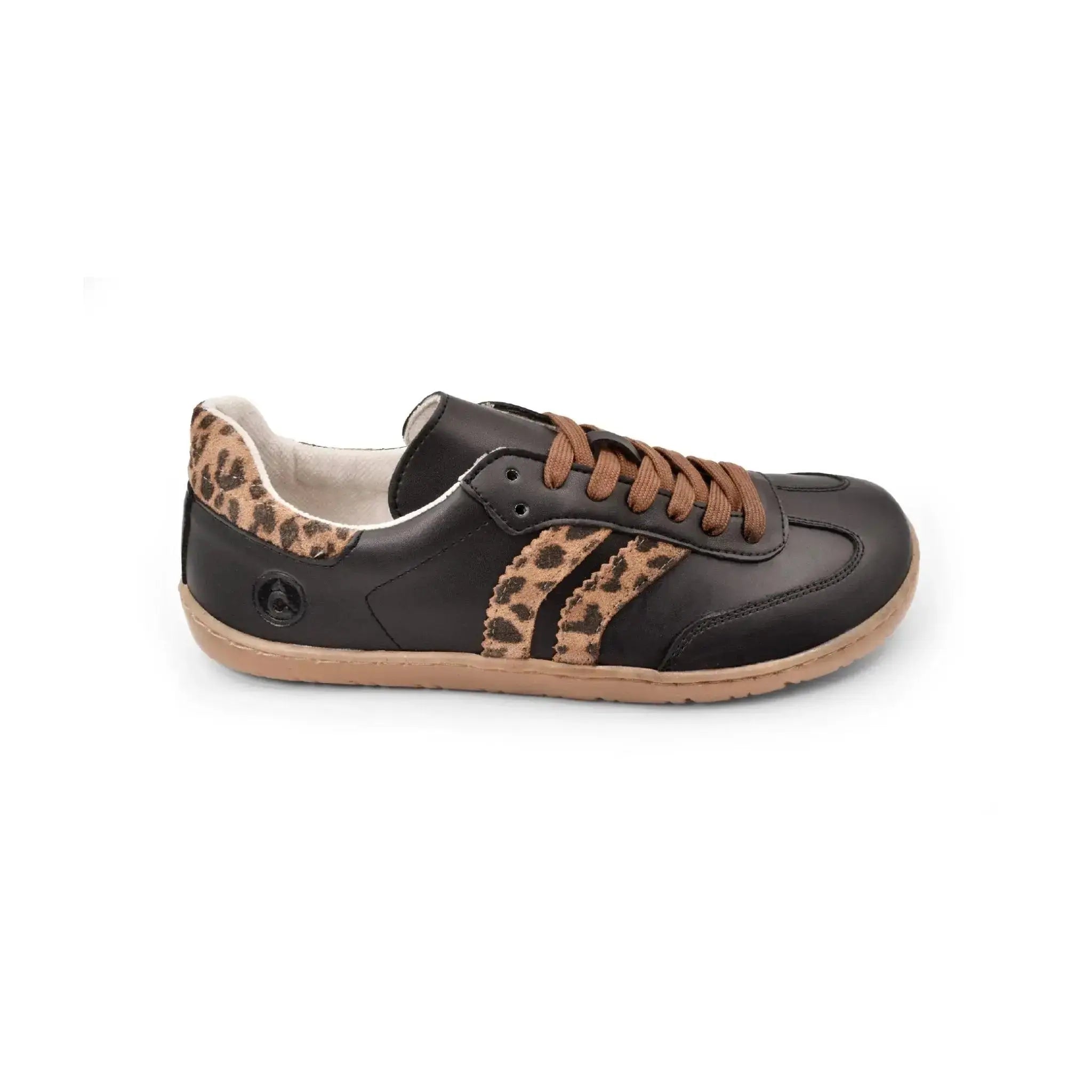 Coqueflex black leopard - Deportivas barefoot de leopardo