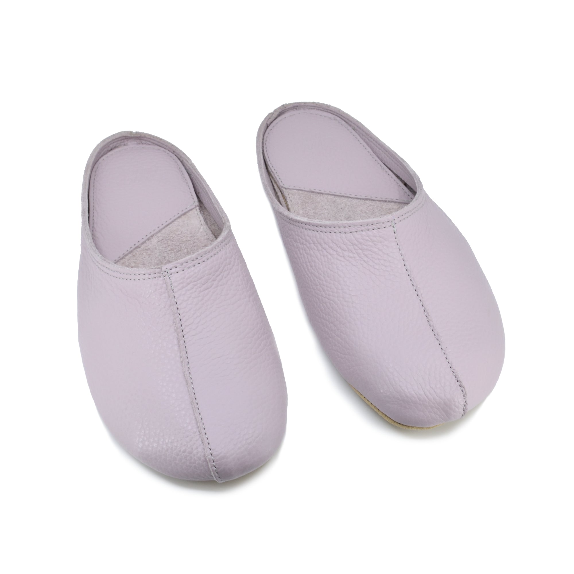OmaKing Sulbi Lilac - Zapatillas de casa barefoot sin talón de cuero lilas