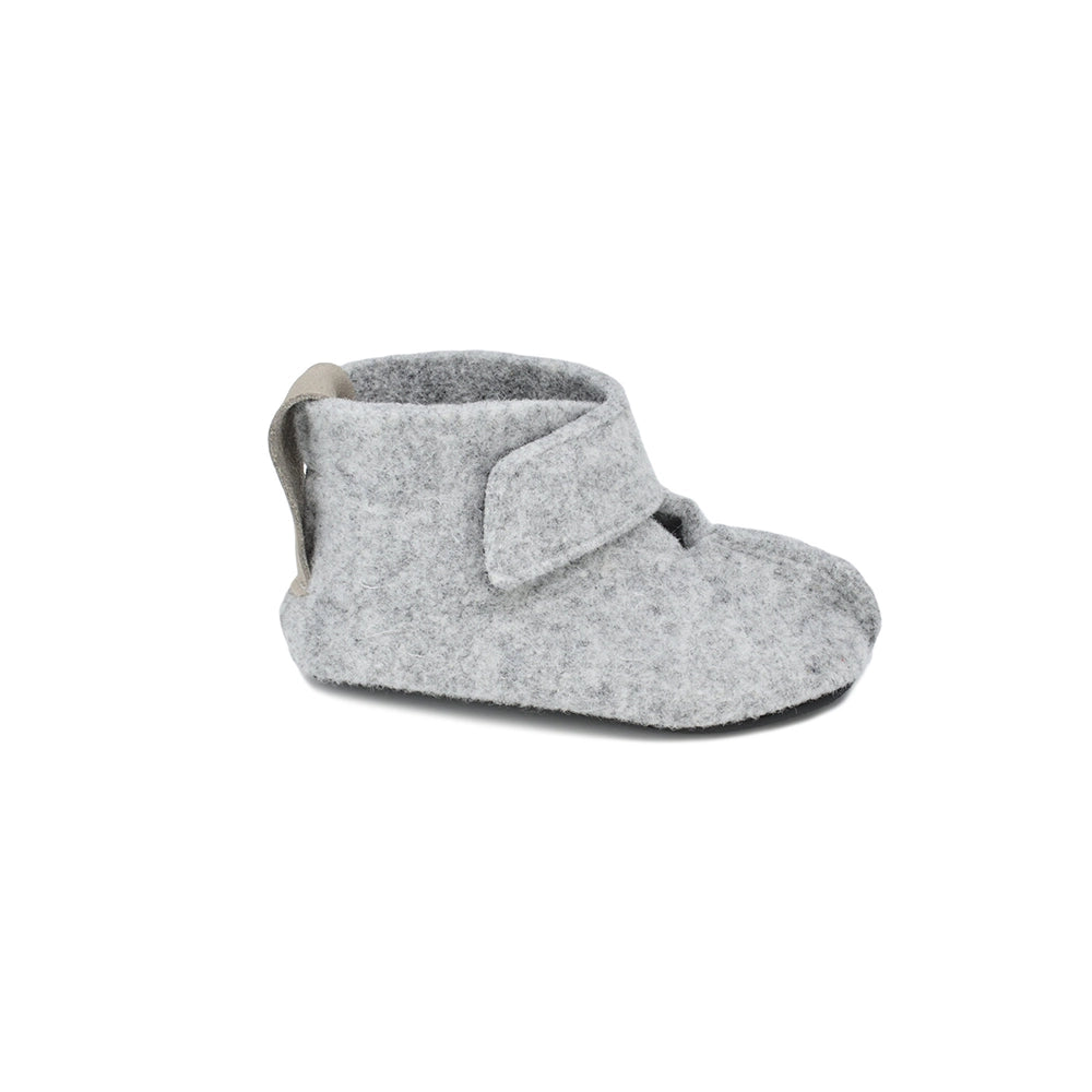 Omaking Kaku Grey -  zapatillas de casa respetuosas infantiles calentes de fieltro grises