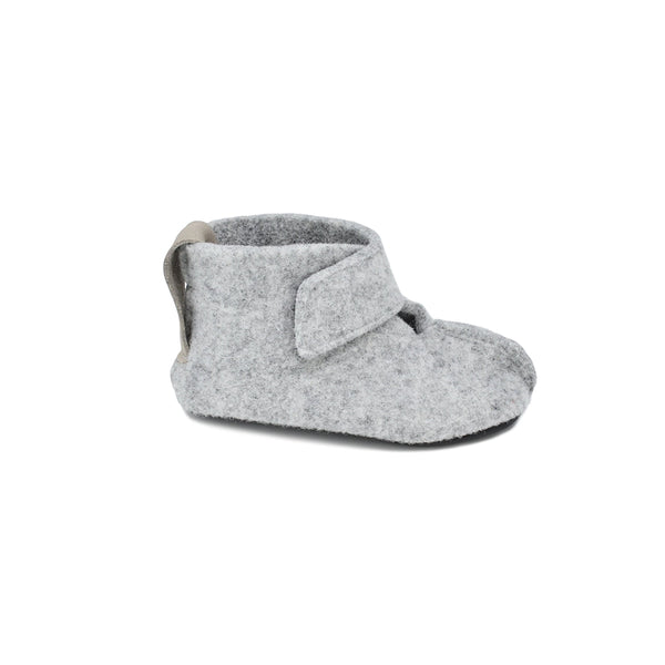 Omaking Kaku Grey -  zapatillas de casa respetuosas infantiles calentes de fieltro grises