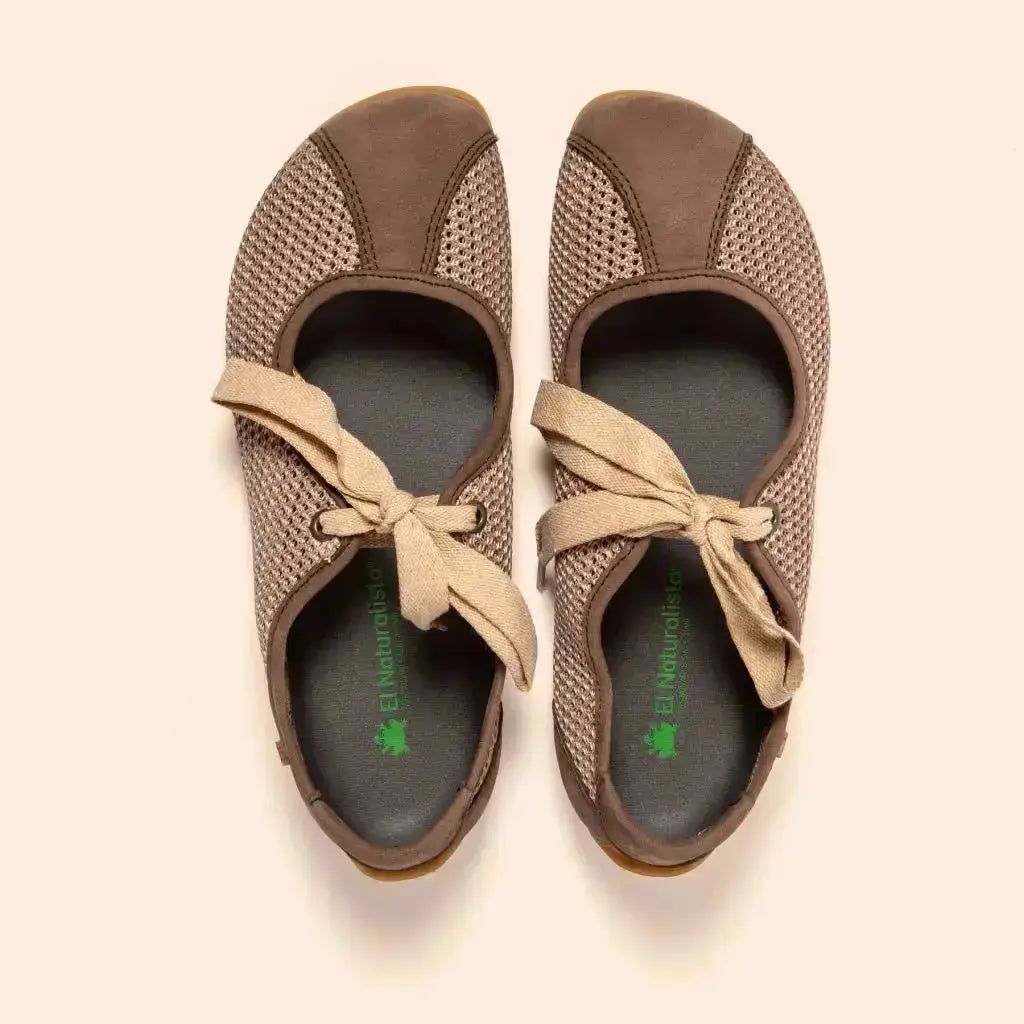 El Naturalista - Ondina Multi Brown - Merceditas barefoot frescas de cordones