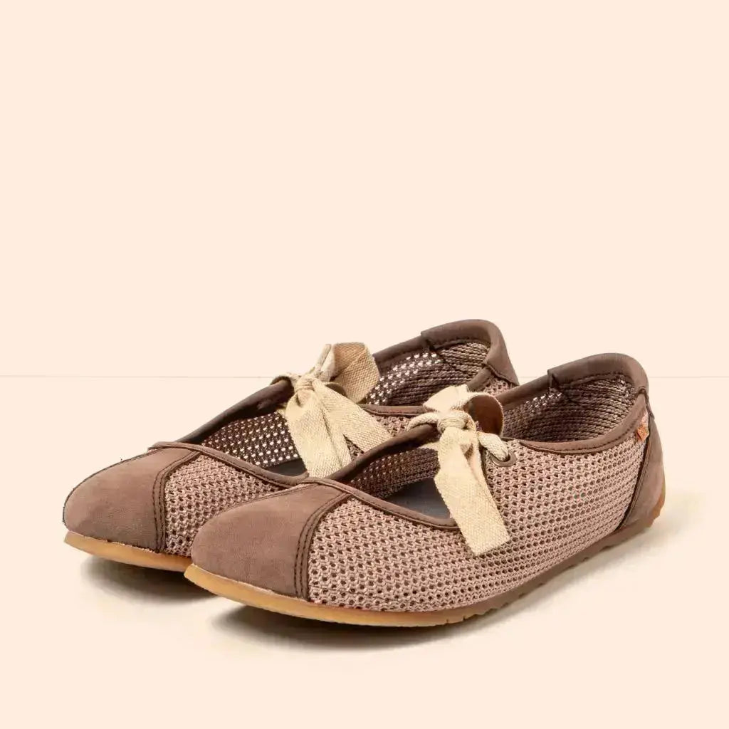 El Naturalista - Ondina Multi Brown - Merceditas barefoot frescas de cordones