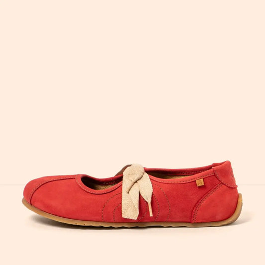 El Naturalista - Ondina Nobuck Tibet - Merceditas barefoot de cordones - Cacles Barefoot