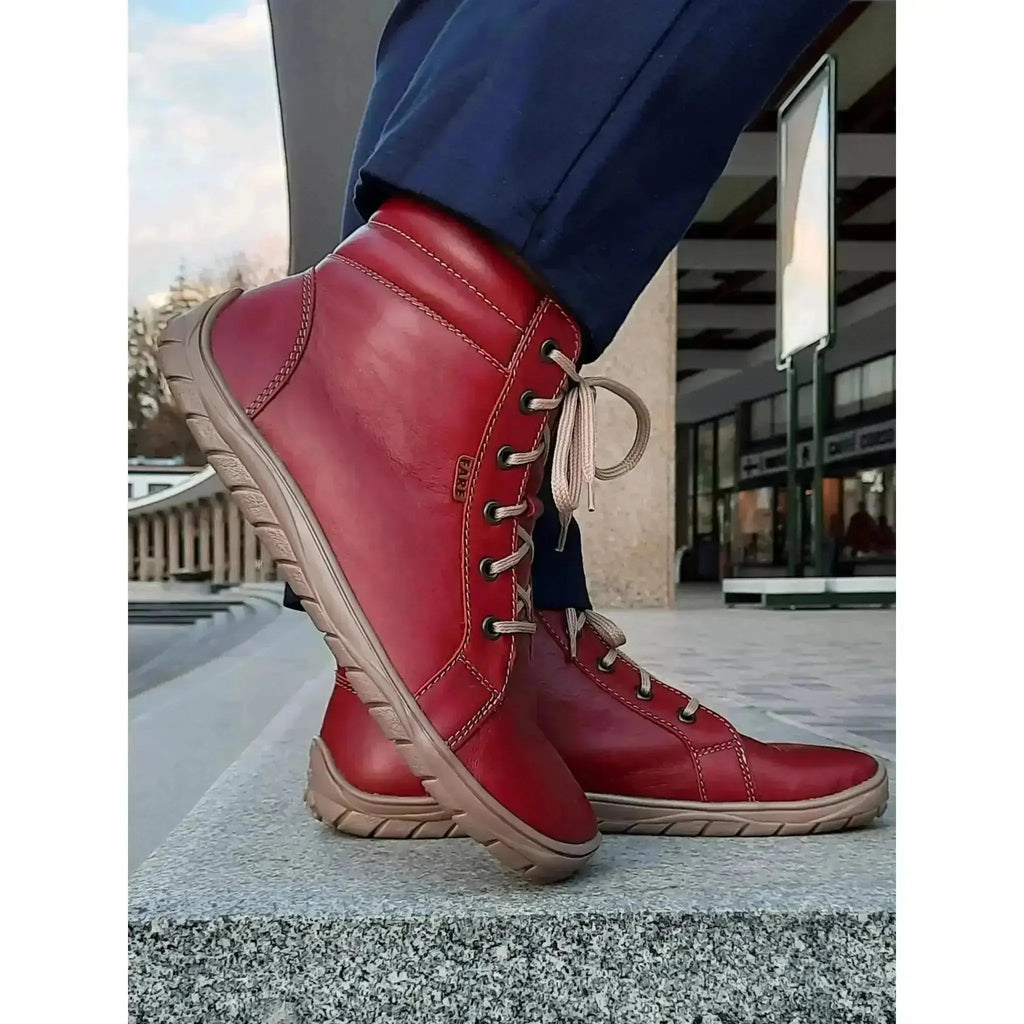 Fare Bare - AVILA All Year Arona Red - Botines barefoot bajos sin forro