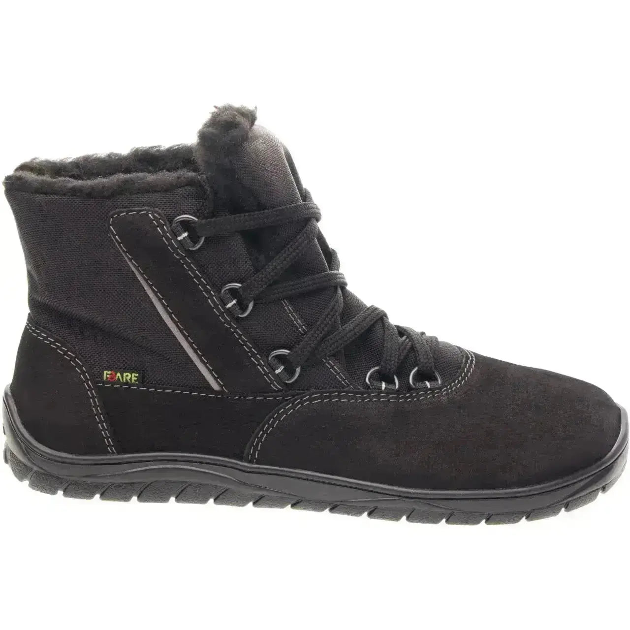Fare Bare - Aspenky Black - Botines barefoot impermeables calientes unisex negras