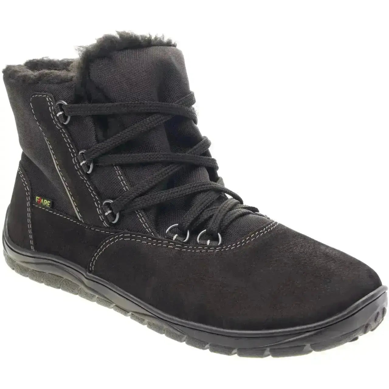 Fare Bare - Aspenky Black - Botines barefoot impermeables calientes unisex negras