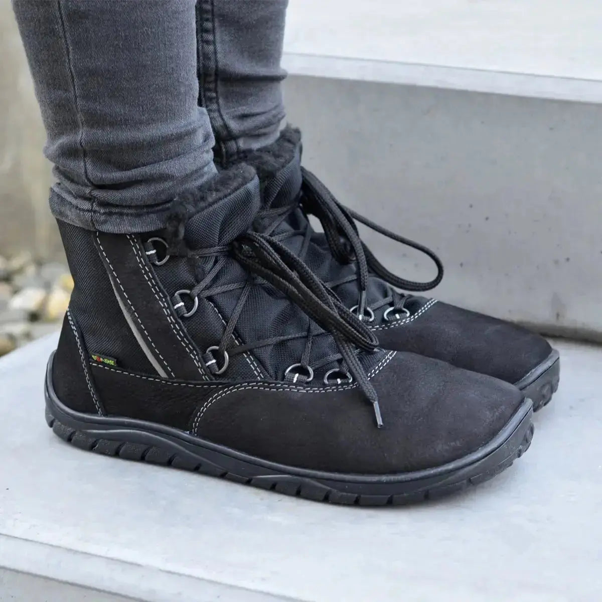 Fare Bare - Aspenky Black - Botines barefoot impermeables invernales