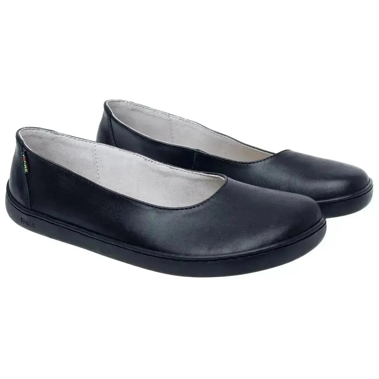 Fare Bare Ballerinas Black - Bailarinas barefoot de cuero para mujer negras
