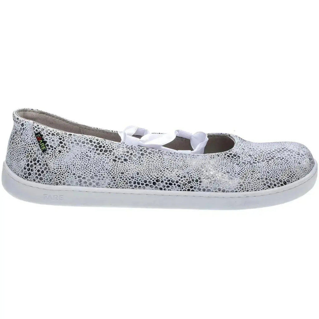 Fare Bare Ballerinas Silver White - Bailarinas barefoot de cuero