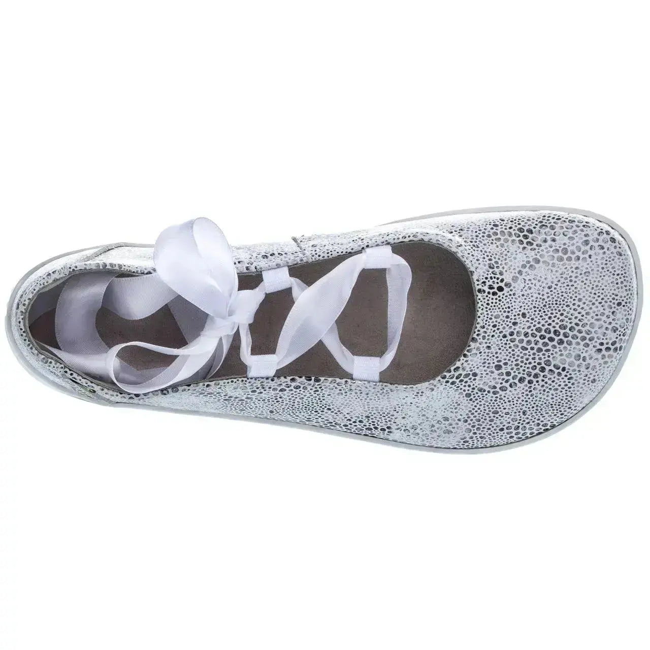 Fare Bare Ballerinas Silver White - Bailarinas barefoot de cuero