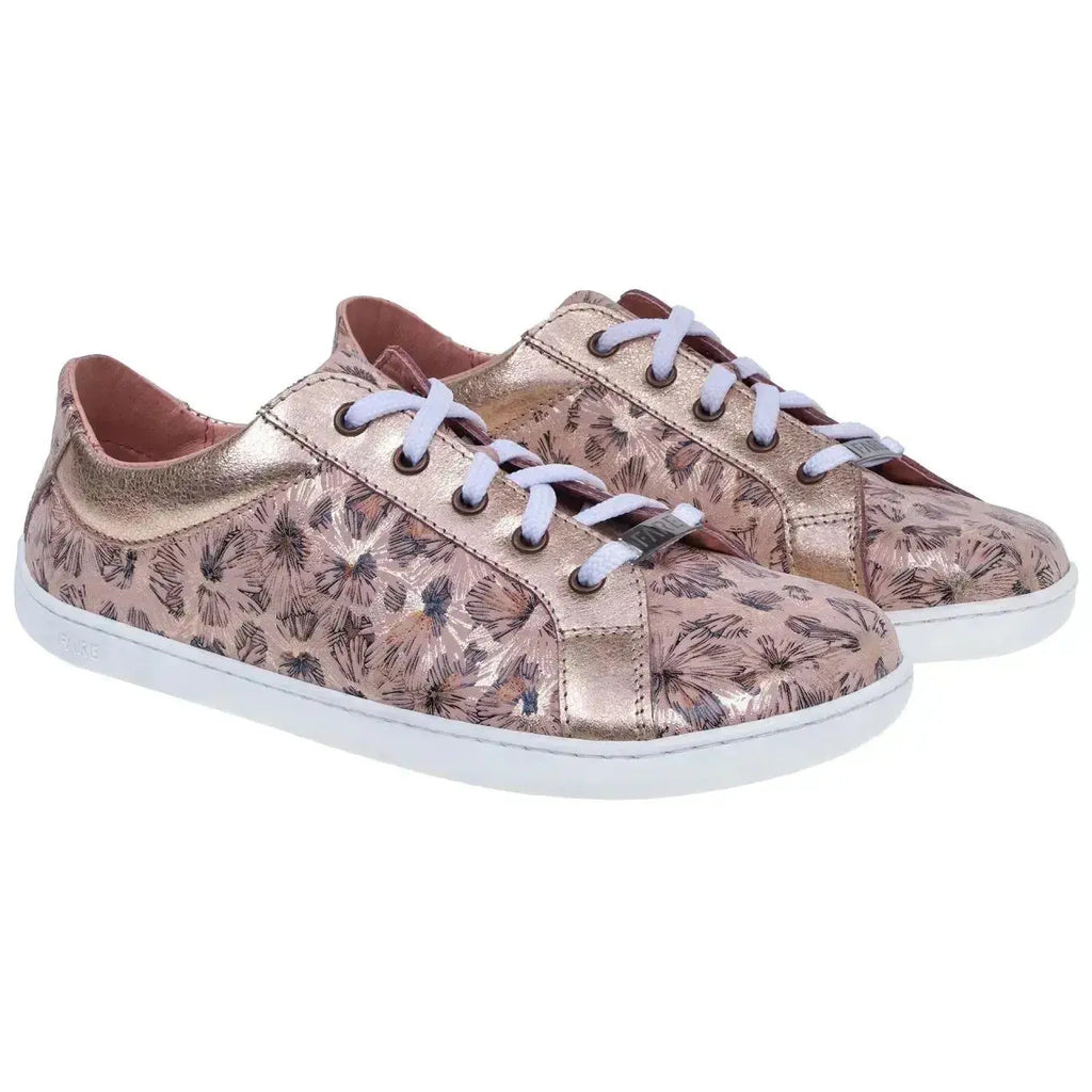 Fare Bare - Elegant Flowers Apricot Ltd. Edition - Deportivas barefoot de piel