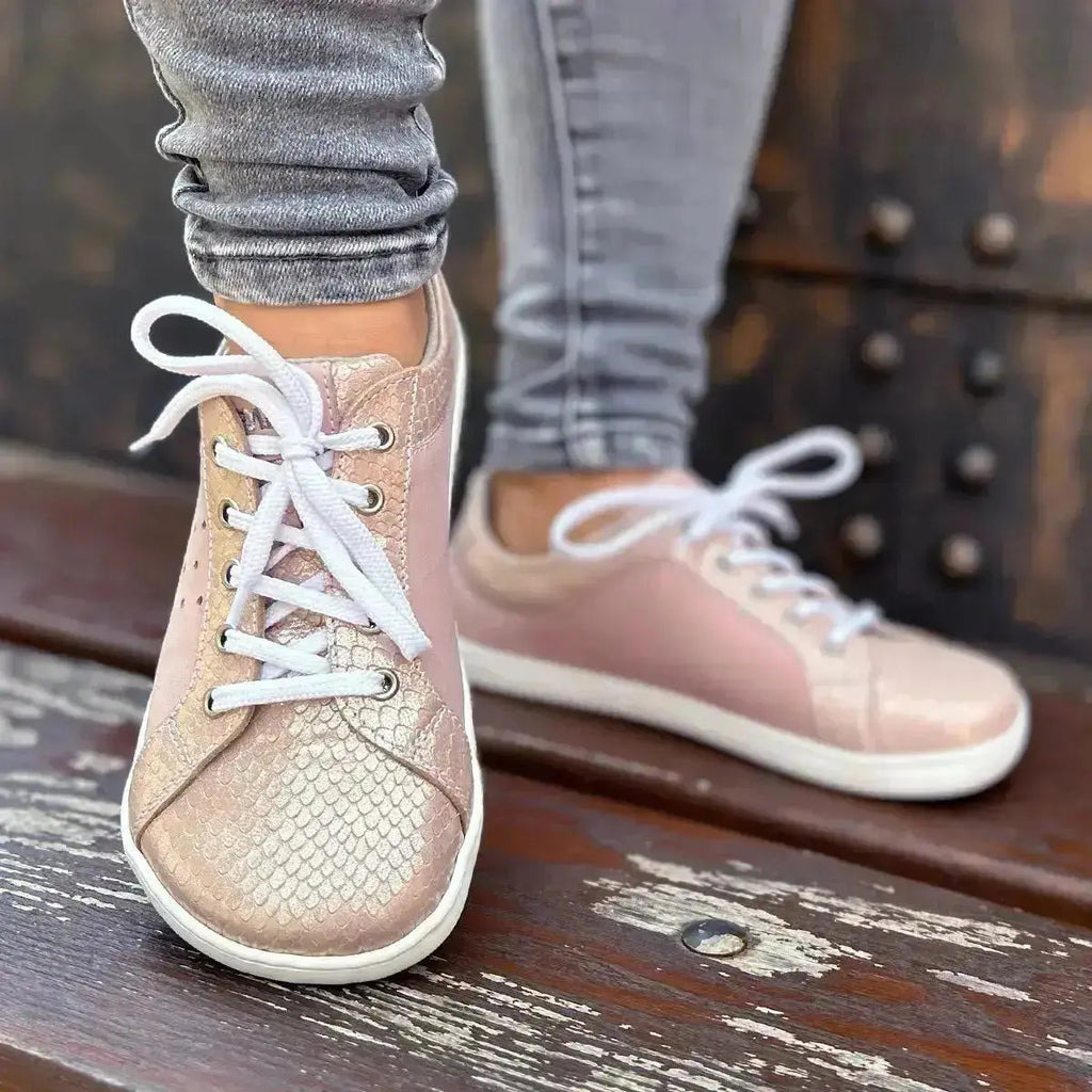 Fare Bare - Elegant Marbela Pink - Deportivas barefoot de piel