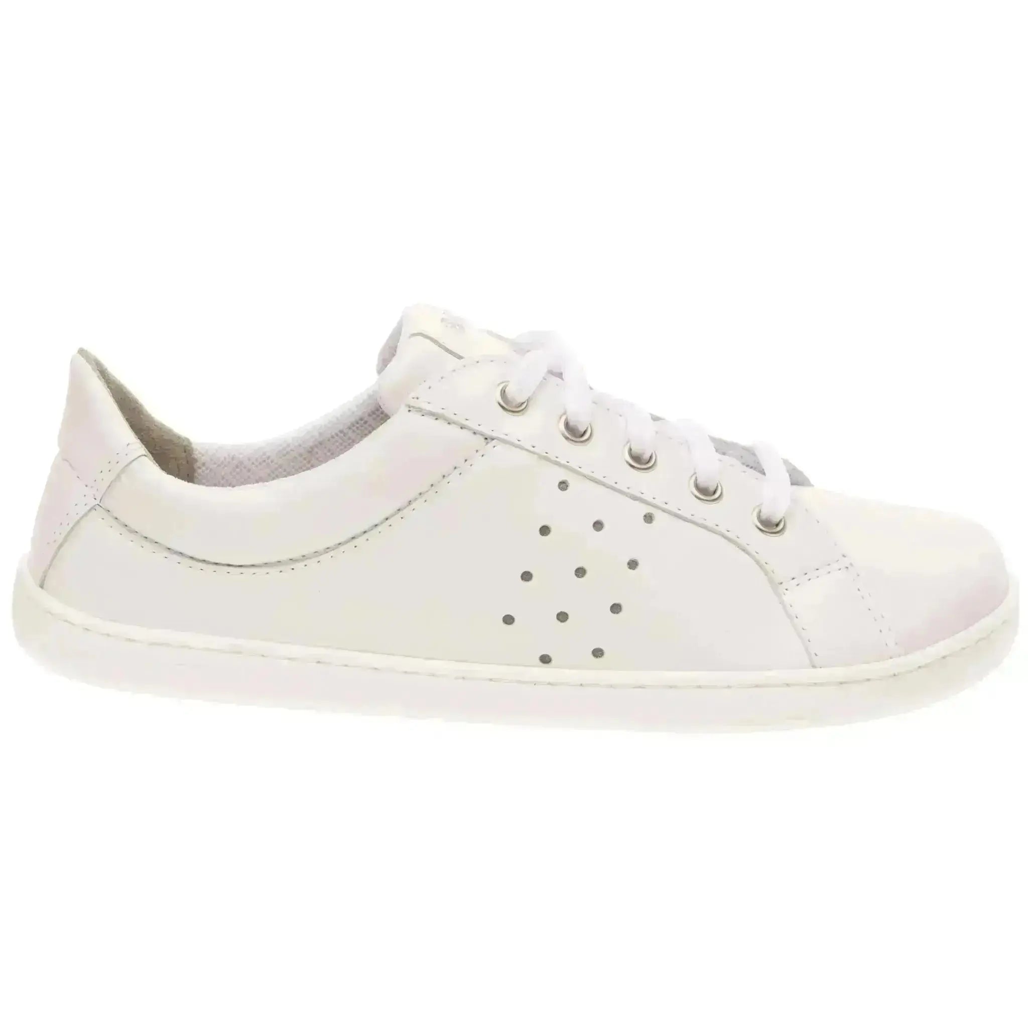 Fare Bare - Tiana Blanche Élégante - Chaussures barefoot en cuir