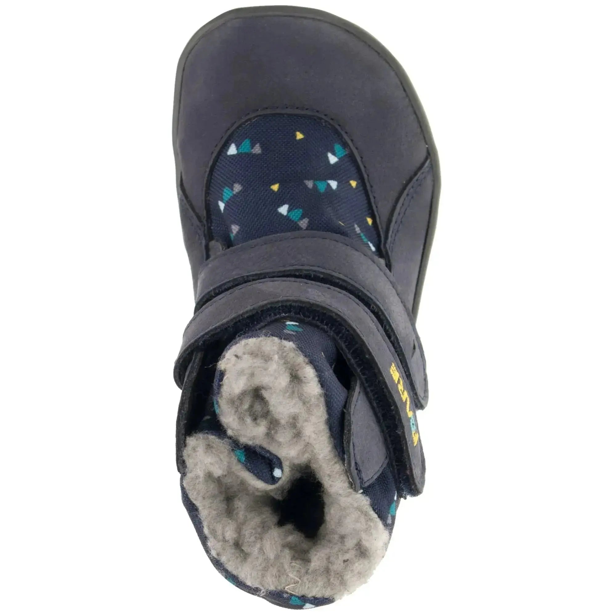 Fare Bare Kids - Frostky Winter Waterproof Blue - Bottines barefoot imperméables avec doublure hivernale