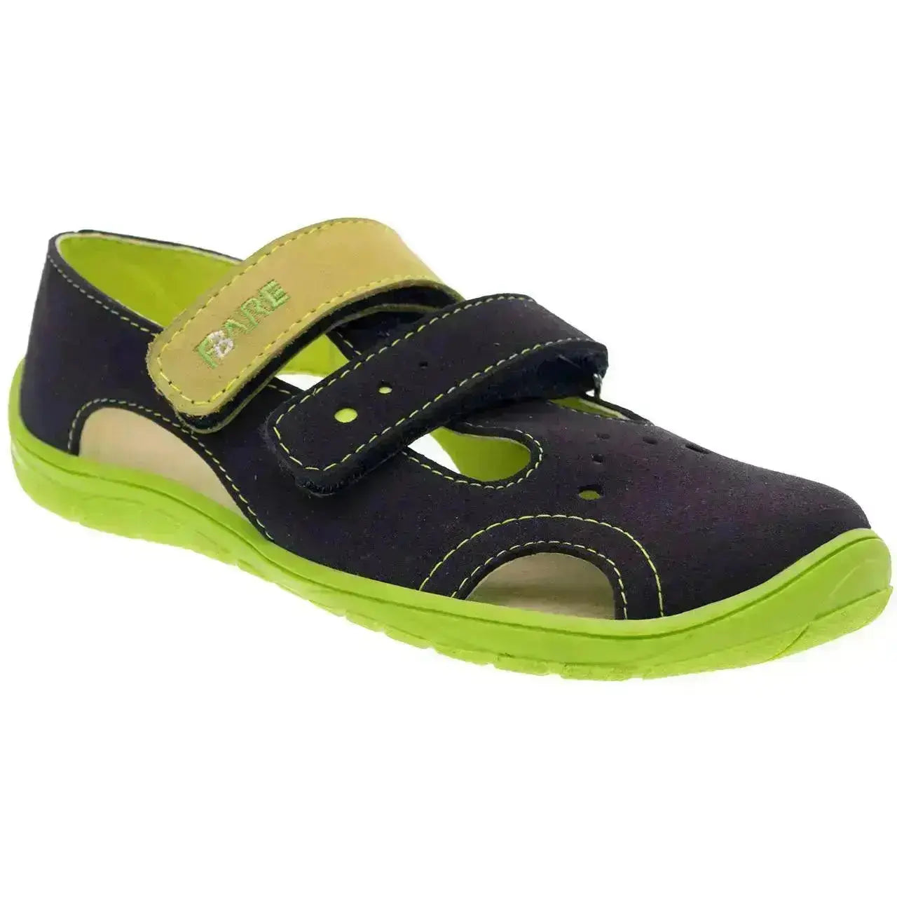 Fare Bare Kids - Chaussures d'été bleu marine/vert A5363431 - Sandales de sport barefoot