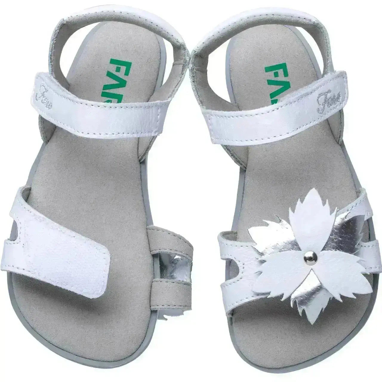 Fare Bare Kids - Chaussures barefoot blanches - Sandales barefoot