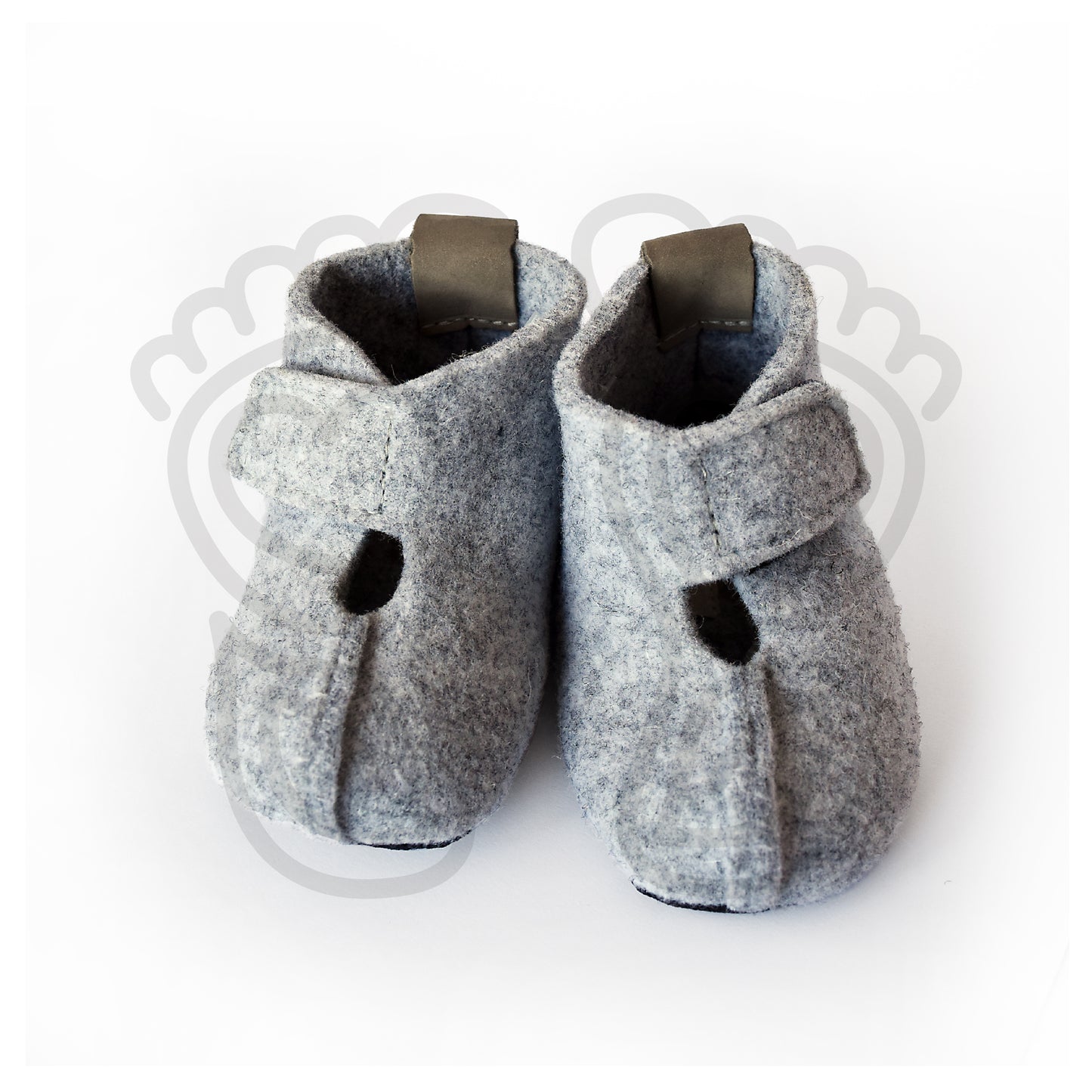 Omaking - Kaku -  zapatillas de casa barefoot de lana - gris claro