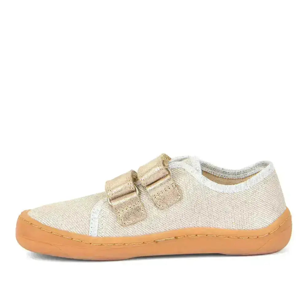 Froddo Barefoot - Barefoot Canvas Gold Shine - Chaussures plates respectueuses en toile dorée