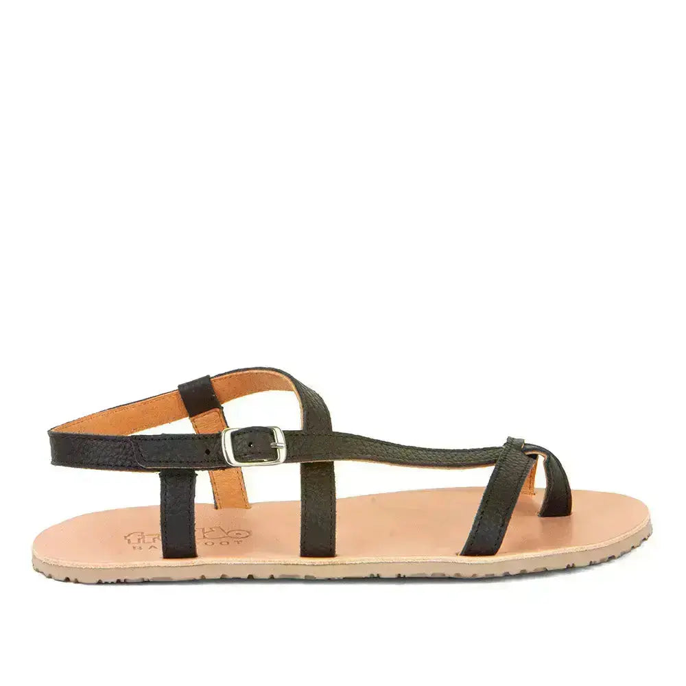 Froddo Barefoot - Flexy W Black - Sandalias barefoot de dedo negras para mujer