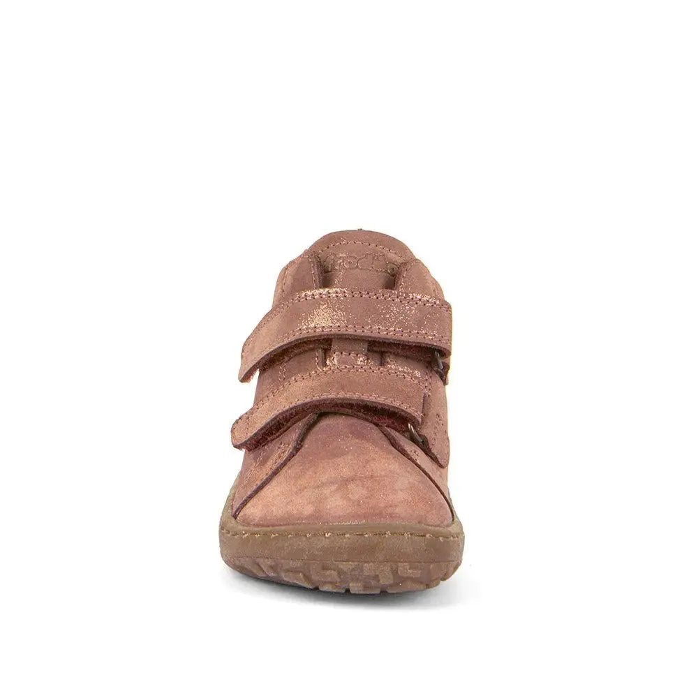 Froddo Barefoot - Pink / Gold - Botines barefoot infantiles de cuero repelentes a la humedad rosas
