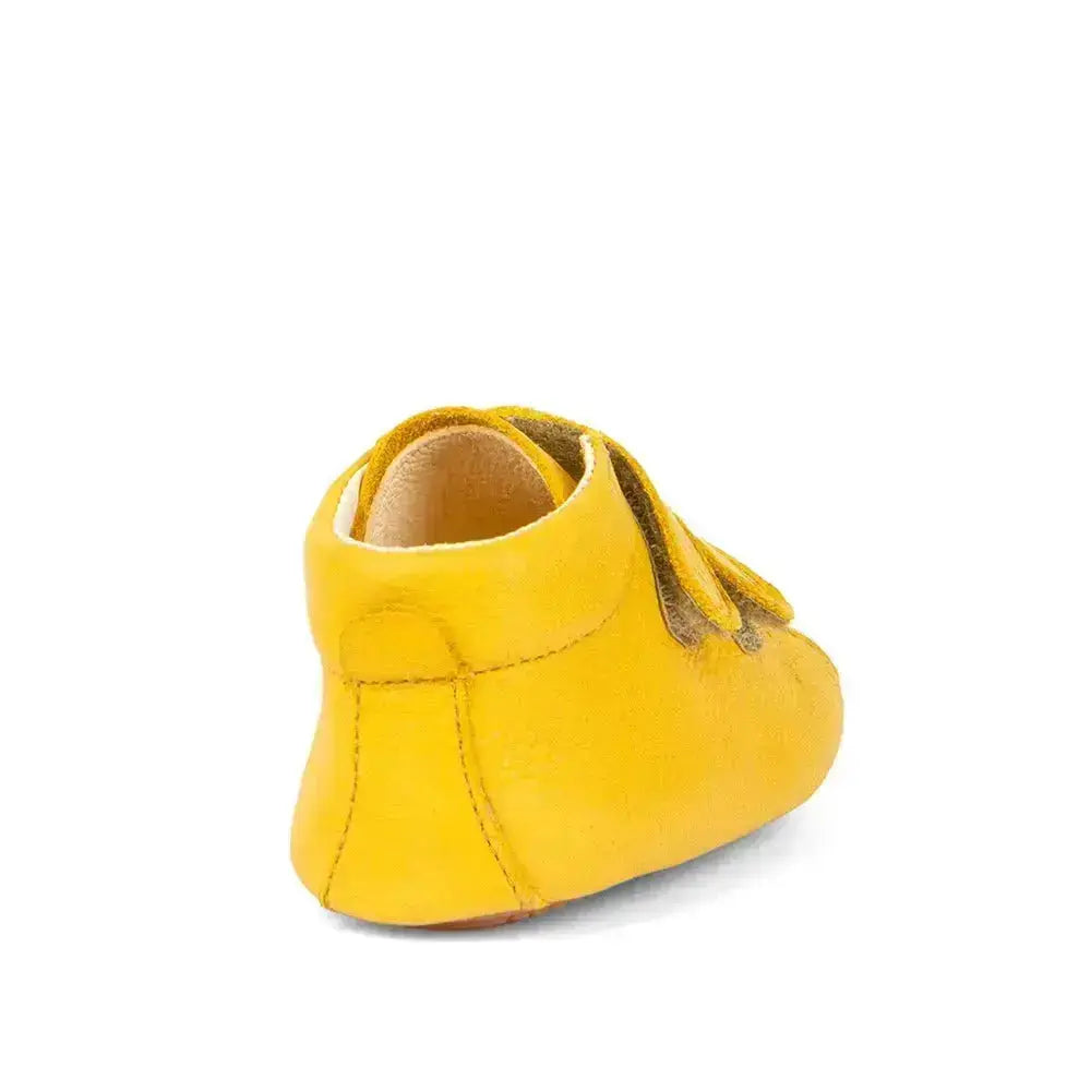 Froddo Prewalkers - Dark Yellow - Botitas respetuosas de primeros pasos amarillas con borreguito
