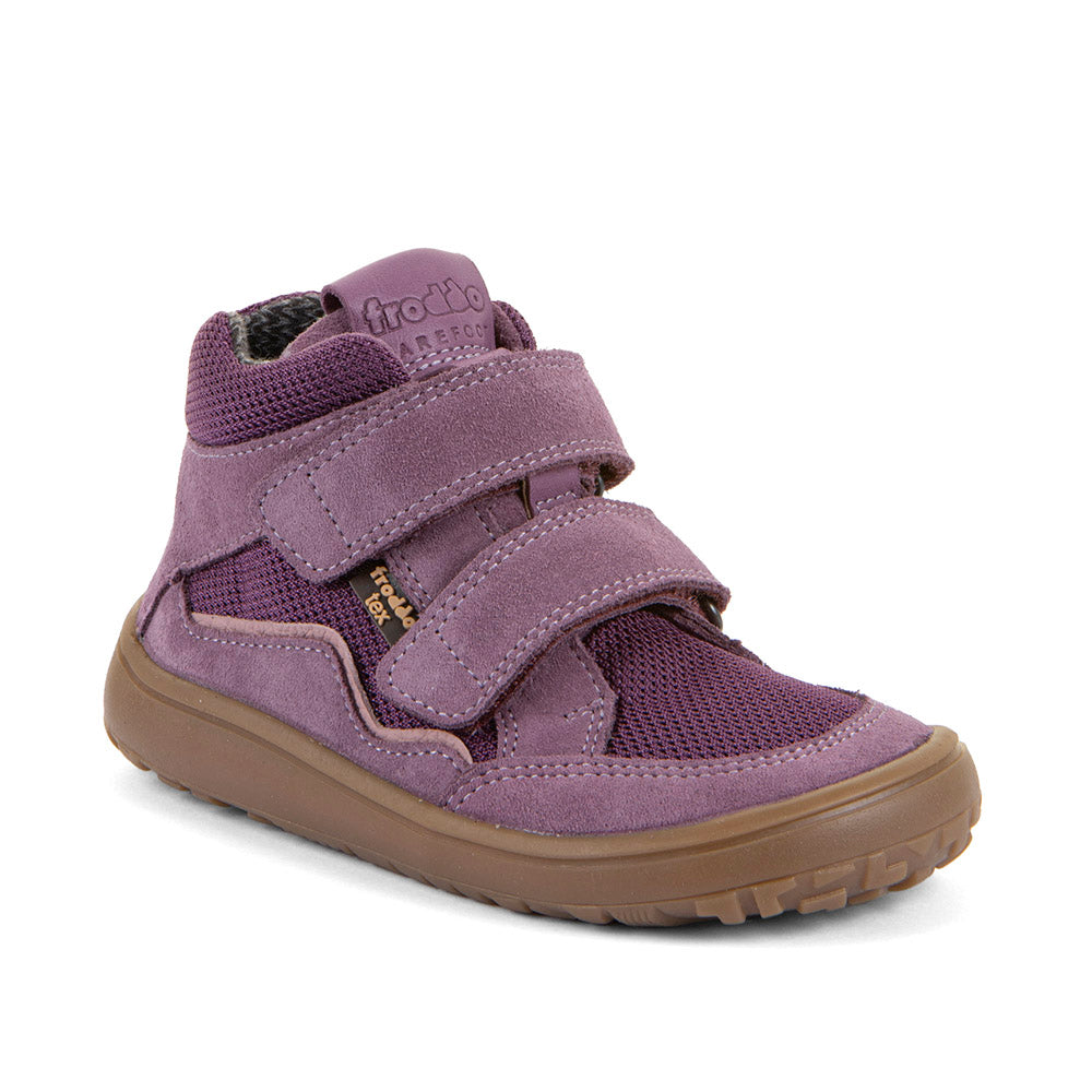 Froddo Barefoot Tex Autumn Grape Wine - Botines barefoot otoñales resistentes al agua morados