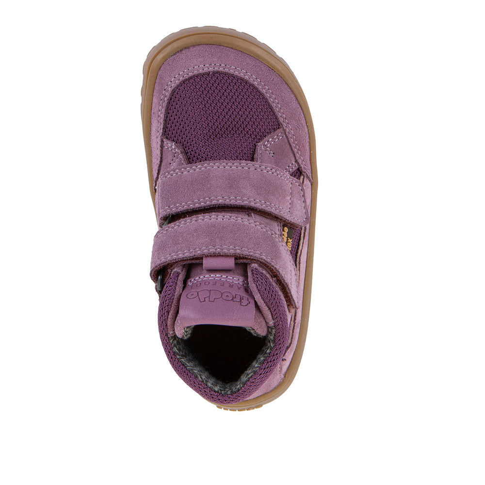 Froddo Barefoot Tex Autumn Grape Wine - Botines barefoot otoñales resistentes al agua morados
