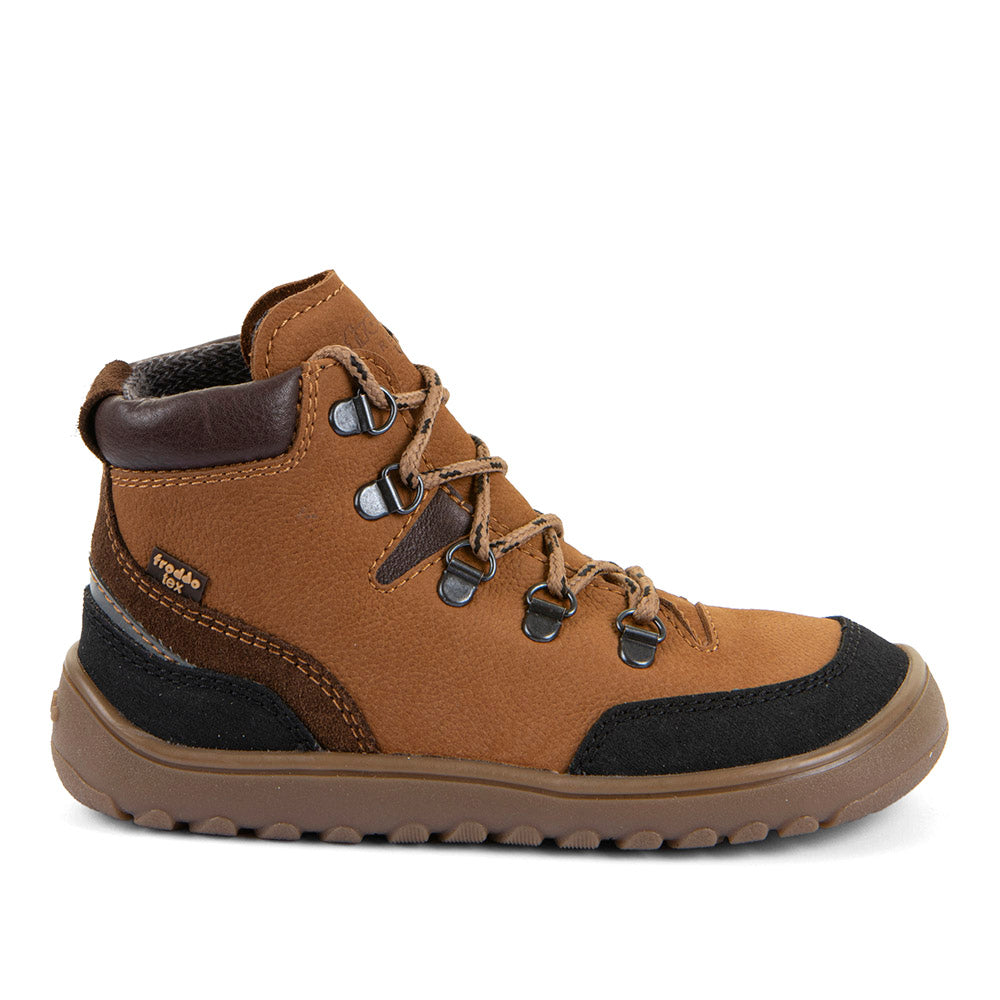 Froddo Barefoot Up Trail Tex Cognac - Botines barefoot repelentes al agua para mujer