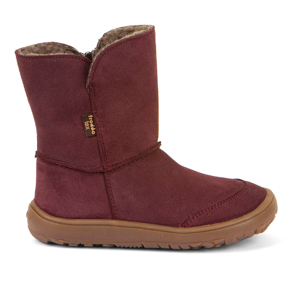 Froddo Barefoot Tex Suede Bordeaux - Botas australianas barefoot para mujer burdeos