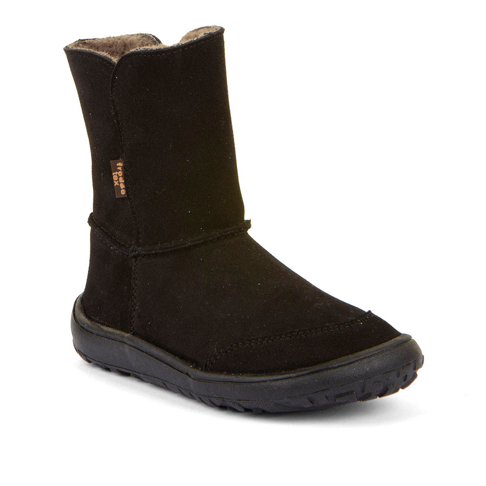 Froddo Barefoot Tex Suede Black - Botas australianas barefoot para mujer negras