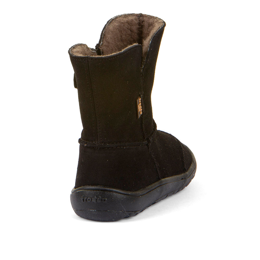 Froddo Barefoot Tex Suede Black - Botas australianas barefoot para mujer negras