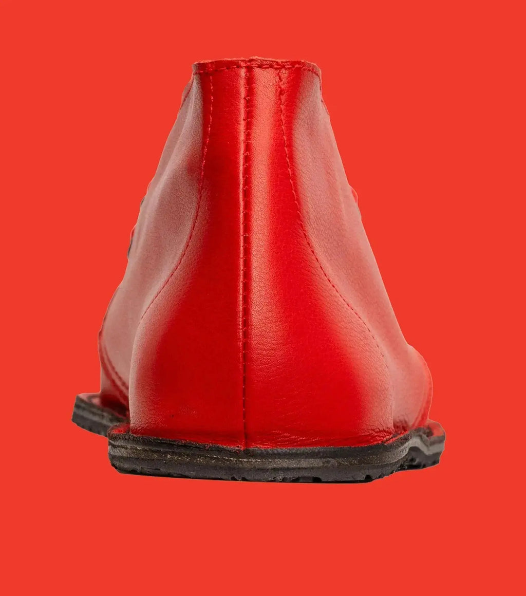 Gaucho Ninja - Barefoot Pals Red Napa - Botines Barefoot unisex rojos