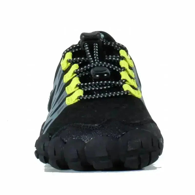 HI-Tec - Abyss Junior Black/Lime - zapatillas barefoot infantiles senderismo