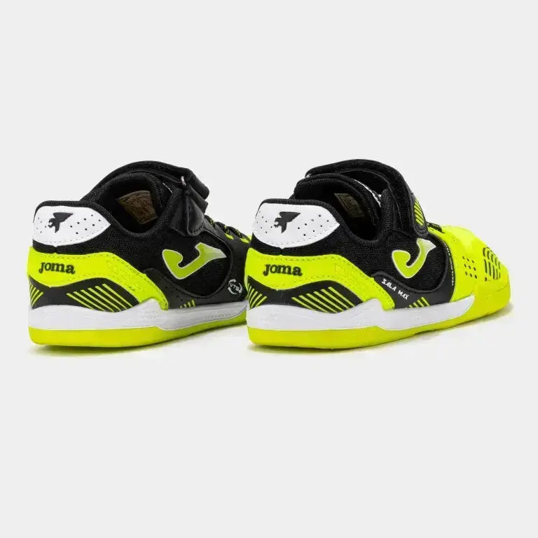 JOMA - Sala Max Kids Barefoot 2609 Amarillo Flúor Indoor - Zapatillas barefoot infantiles para fútbol sala