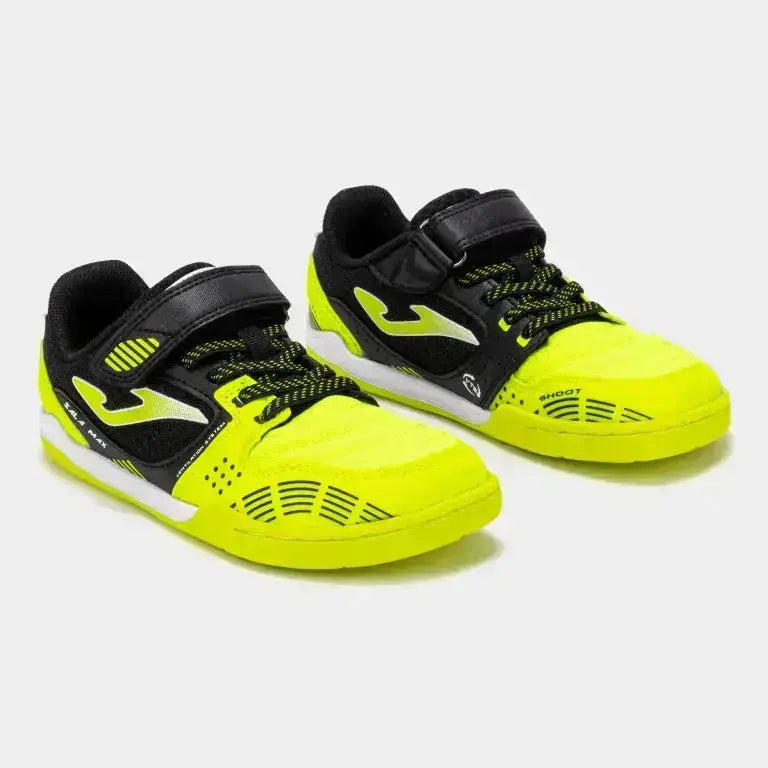 JOMA - Sala Max Kids Barefoot 2609 Amarillo Flúor Indoor - Zapatillas barefoot infantiles para fútbol sala