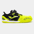 JOMA - Sala Max Kids Barefoot 2609 Amarillo Flúor Indoor - Zapatillas barefoot infantiles para fútbol sala