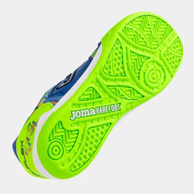 JOMA - Top Flex Junior Barefoot 2604 Royal Indoor - Chaussures de futsal barefoot pour grands enfants
