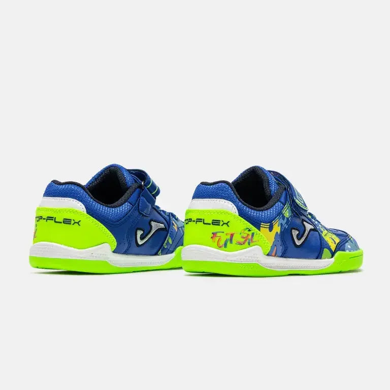 JOMA - Top Flex Kids Barefoot 2604 Royal Indoor - Chaussures barefoot de futsal pour enfants - Joma - Chaussures Barefoot - Boutique de chaussures barefoot minimalistes et respectueuses