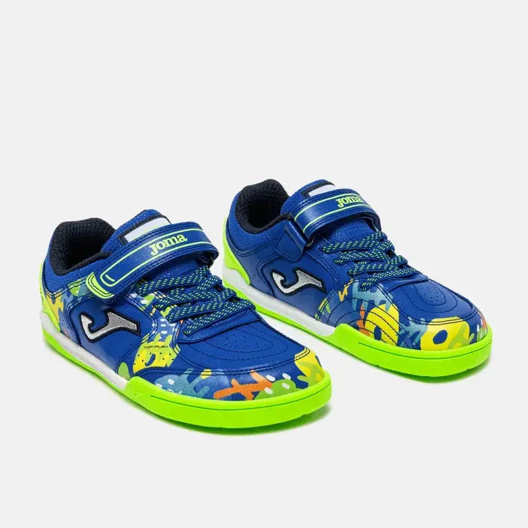 JOMA - Top Flex Kids Barefoot 2604 Royal Indoor - Chaussures barefoot de futsal pour enfants - Joma - Chaussures Barefoot - Boutique de chaussures barefoot minimalistes et respectueuses
