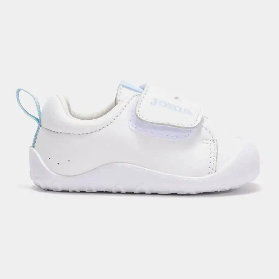 Joma - Teddy Bébé Blanc & Bleu - Chaussures respectueuses Premiers Pas