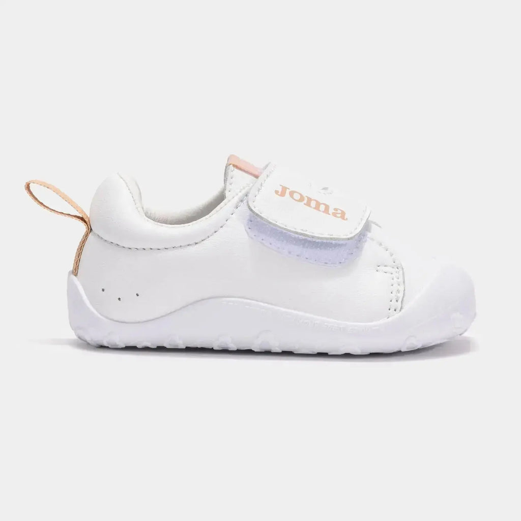 Joma - Teddy Bébé Blanc & Rose - Chaussures respectueuses Premiers Pas