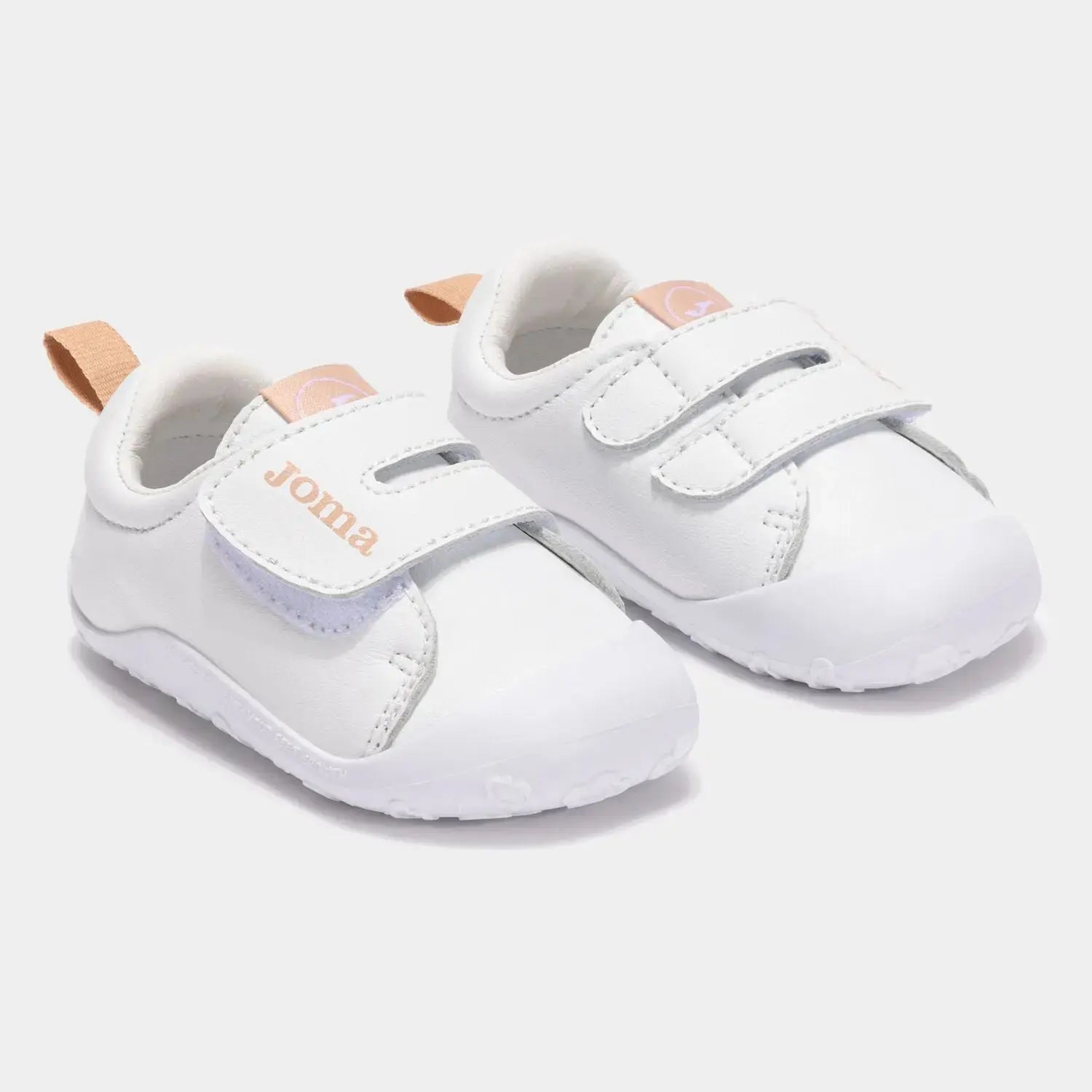 Joma - Teddy Bébé Blanc & Rose - Chaussures respectueuses Premiers Pas