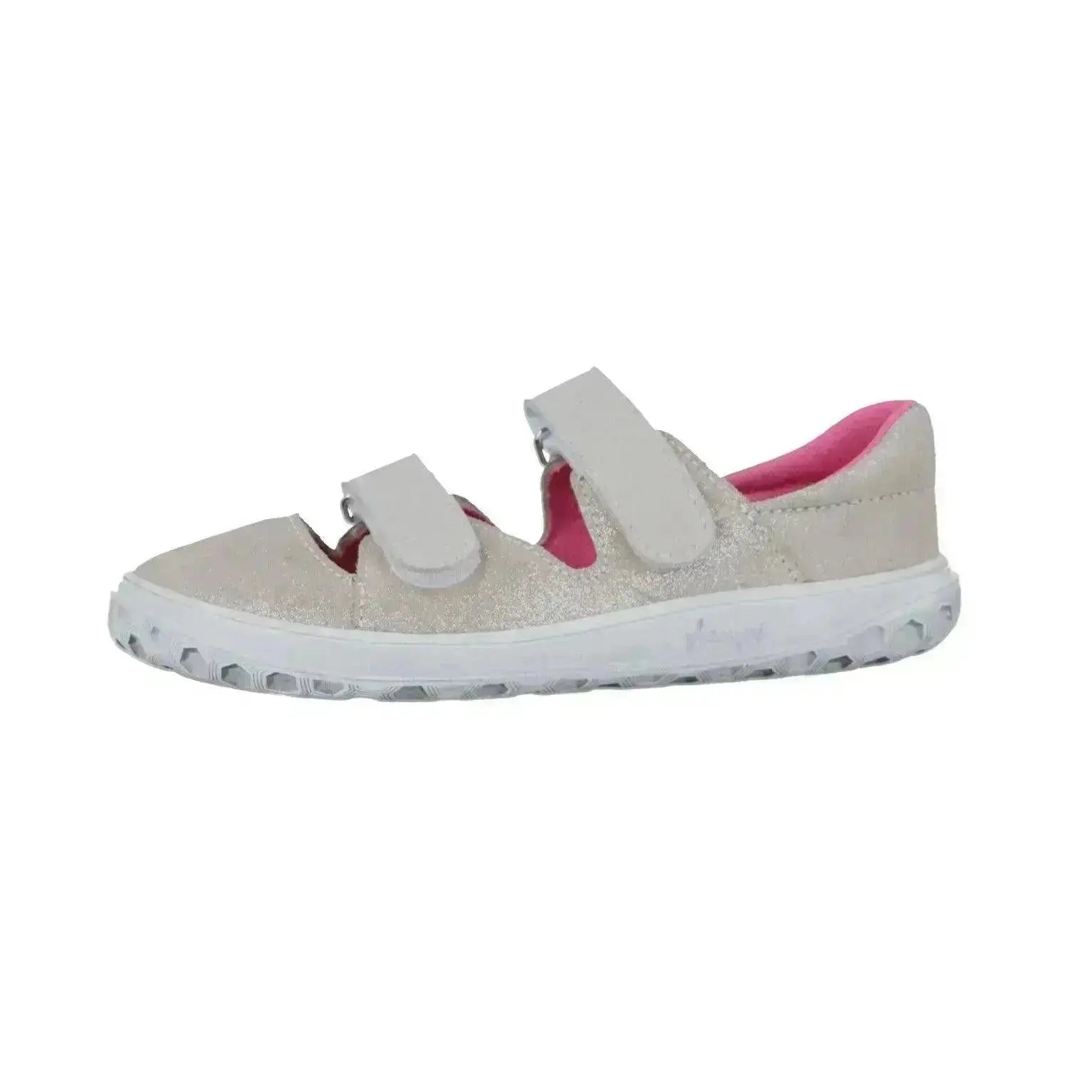 Jonap - B21 Beige devon - Sandalias deportivas barefoot infantiles con brillos