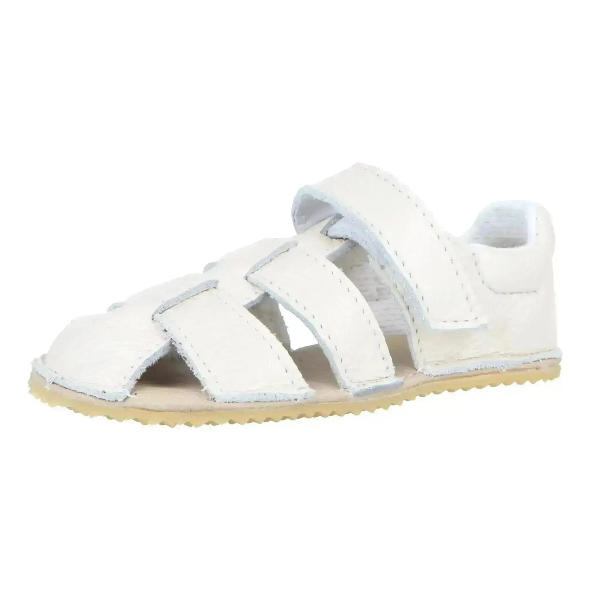 Jonap - Zula Glossy white - Sandalias barefoot infantiles blanco