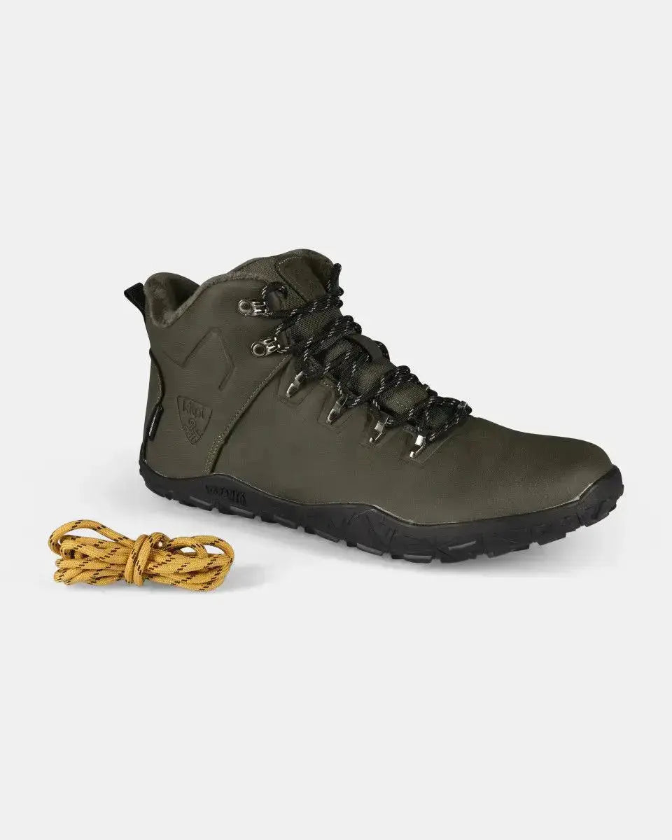 Kilpi Bare High WP-U Dark Green - Botas Barefoot para Senderismo Impermeables