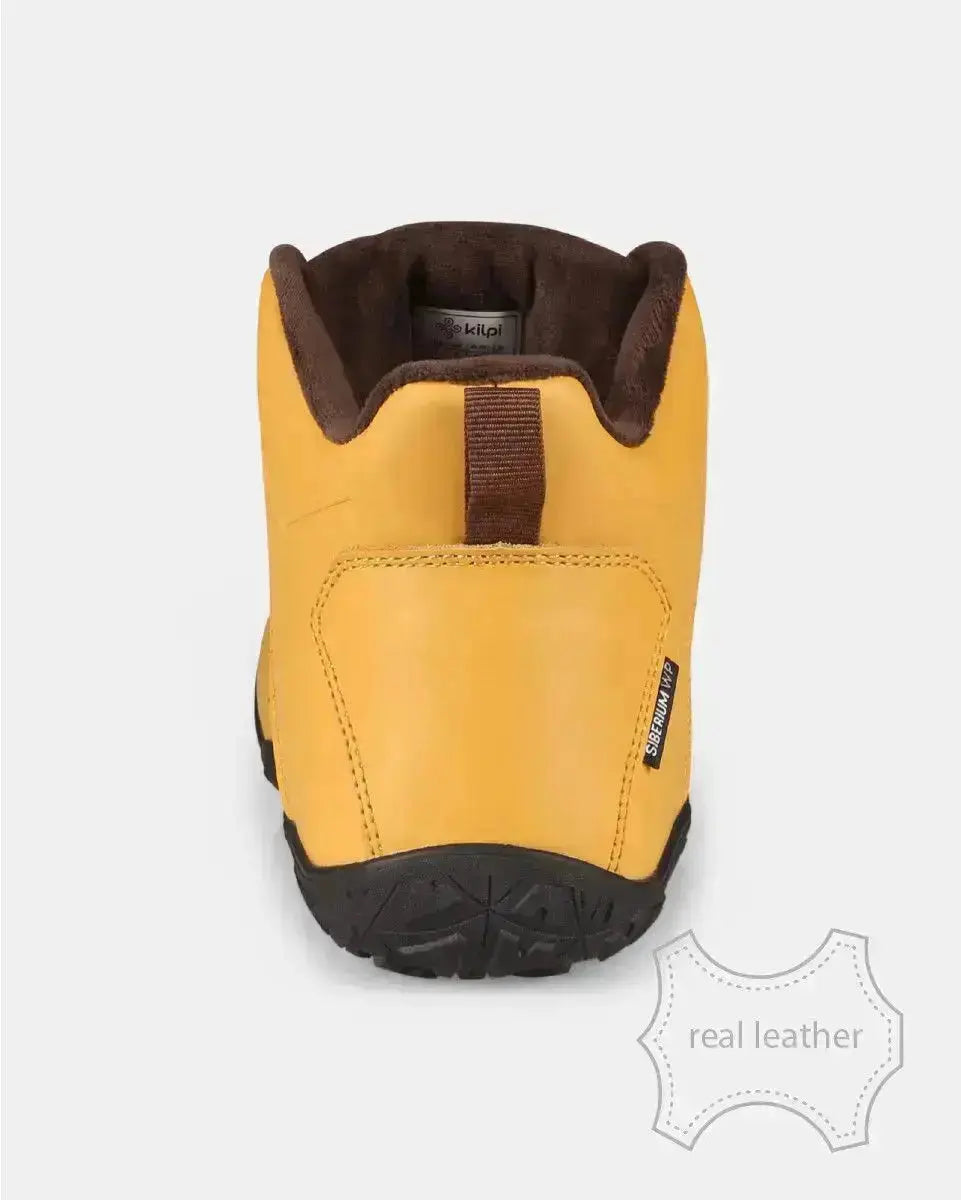 Kilpi Bare Leather High-U Beige - Botas barefoot impermeables Unisex para senderismo