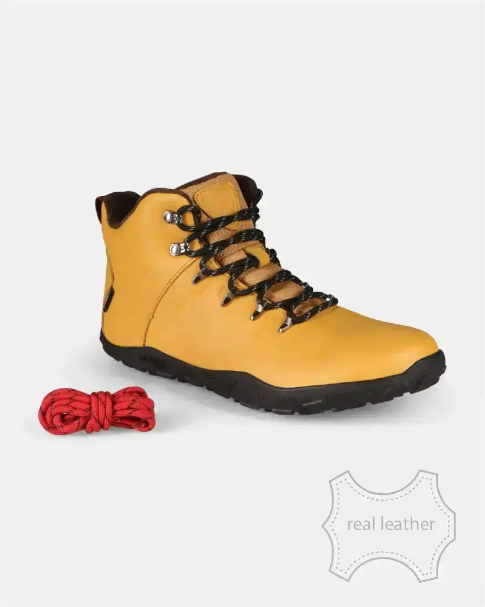 Kilpi Bare Leather High-U Beige - Botas barefoot impermeables Unisex para senderismo
