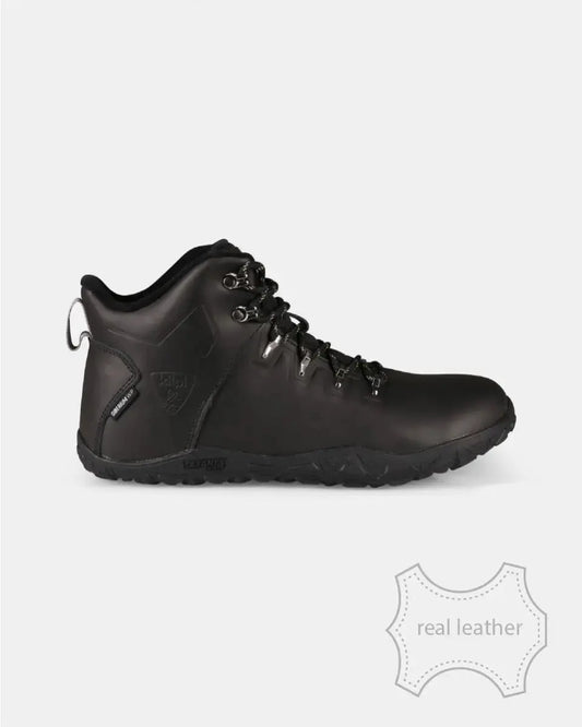 Kilpi Bare Leather High-U Black - Botas barefoot impermeables para senderismo