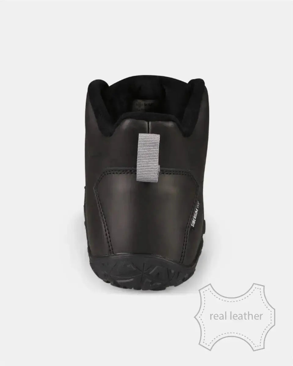 Kilpi Bare Leather High-U Black - Botas barefoot impermeables para senderismo