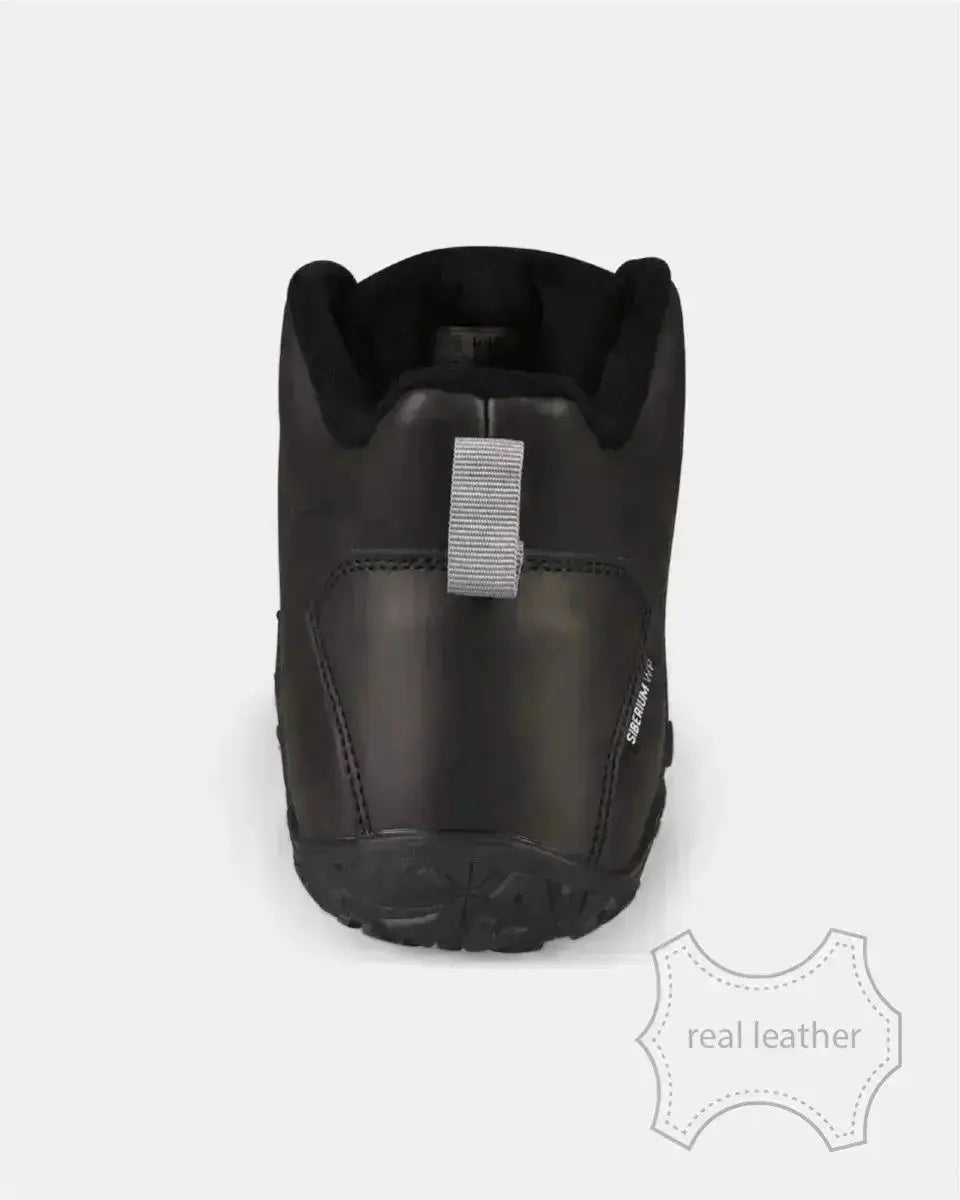 Kilpi Bare Leather High-U Black - Botas barefoot impermeables unisex para senderismo